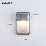 Retro Aluminum Outdoor LED Wall Lamp E27 Waterproof Moisture Industrial Garden Porch Light Bathroom Balcony Glass Ceiling Light