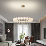 Modern Nordic Classic LED Pendant Lights Pearl Necklace Decoration Indoor Chandelier for Dining Living Room