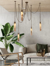 Marble Design Gold Chrome Dimmable LED Hanging Lamps 2026 Chandelier Suspension Luminaire Lampen For Dinning Room