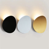 Modern Simple Aluminum Indoor LED Wall Lamp (Black/White/Gold) - Minimalist Decorative Sconce Light Fixture for Bedroom Bedside & Living Room