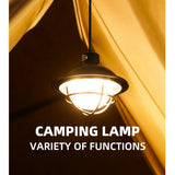 Vintage Style LED Camping Light Rechargeable  Super Bright Camping Light 4 Lighting Modes Waterproof Outdoor Light