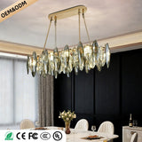 Luxury Crystal Chandelier Living Room High Ceiling Pendant Light Dining Room Hanging Lighting Fixtures Lustre