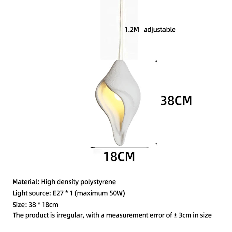 Creative Conch Pendant Light Home Decor Indoor Restaurant Lighting 2026 New Bar Island Table Modern Wabi Sabi Ceiling Chandelier