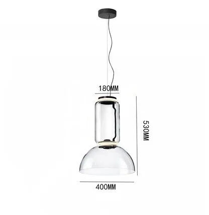 Noctamblue pendant lamp Minimalist Nordic glass lamp for Dining Room Table Lighting Home Living Room decors aesthetic lights