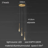 Crystal Chandelier Modern Villa Living Room Chandelier Hanging Lamp LED Crystal Lamp Exhibition Hall Staircase Pendant Lamp