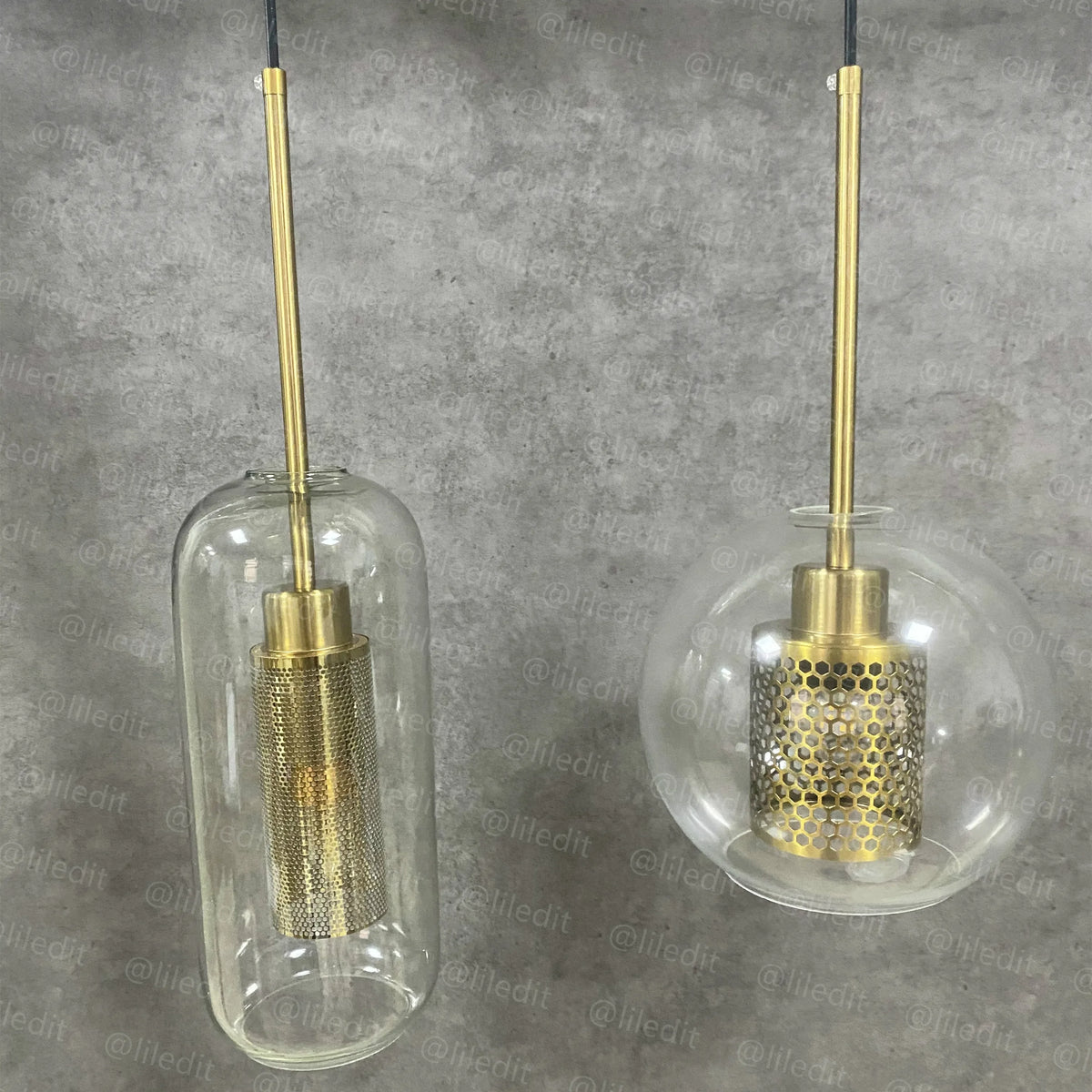 Modern Glass Ball Pendant Lamps Nordic Bedside Kitchen Dining Room Hanging Lights Luminaire Suspension Lighting Golden Designer