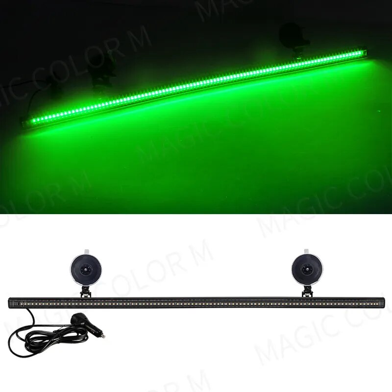 Car Strobe Lamp Bar with 96 LED 3030 Beads for Front Windshield, Traffic Signal, Emergency Flashing, and Auto Roof Top Warning Light with 12V-24