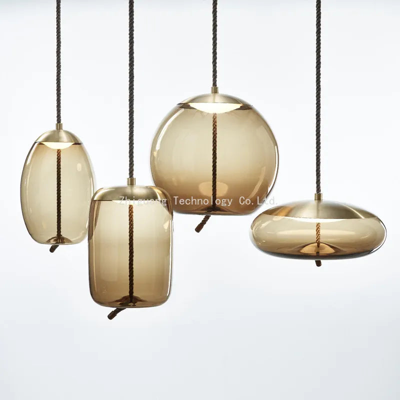 Nordic Designer Glass Pendant Lamp - Postmodern Luxury Single Head Light