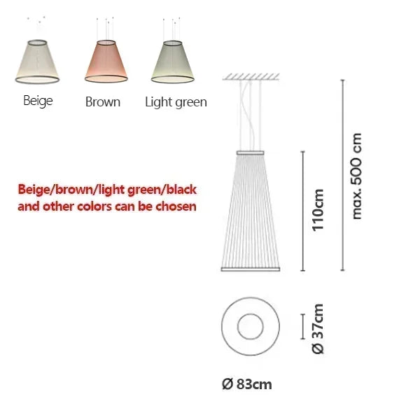 Nordic Lamp Designer Spanish Tassel Circle Chandelier Luxury Pendant Lamp Restaurant Villa Living Room Staircase Home Decor LED