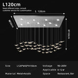 Suspension Chandelier Design Bird Hanging Lamp Dining Table Dining Chandelier Rectangle Kitchen Island Acrylic Pendant Light