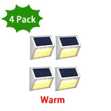 Stainless Steel Solar LED Deck Lights - Waterproof Outdoor Step & Stair Lamp for Backyard, Fence & Patio Pathway