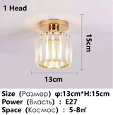 Modern Crystal Glass Ceiling Chandelier LED Pendant Lights Home Decorative for Living Room Bedroom Kitchen Dining Room Indoor