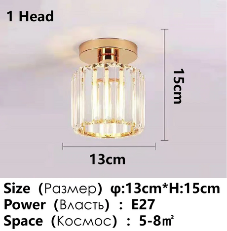 Modern Crystal Glass Ceiling Chandelier LED Pendant Lights Home Decorative for Living Room Bedroom Kitchen Dining Room Indoor