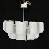 White Large Chandelier Minimalist Wabi Sabi Acrylic Lamp Dining Living Room Hotel Lobby Hanging Lamp Fixture