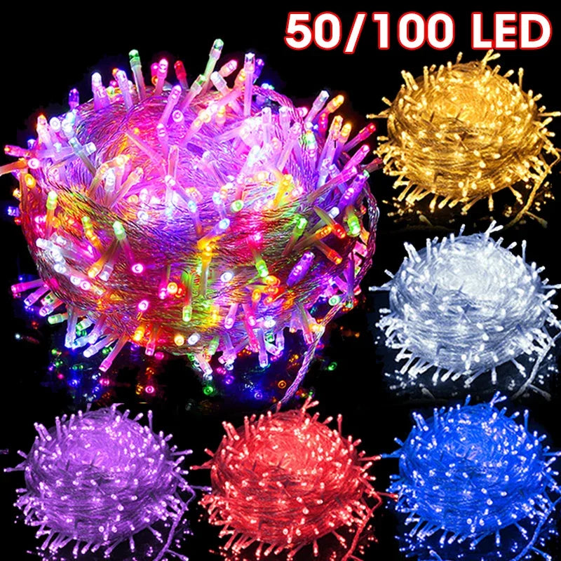 LED String Lights Battery Christmas Decoration Garland Fairy Lights Waterproof Outdoor Lighting Home Room Garden Party Decors