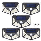 100 LED Solar Lights Outdoor Solar Wall Lamp PIR Motion Sensor Lamp Waterproof Solar Street Light for Garden Decoration