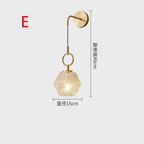 Nordic Glass Wall Lamp Beside Bedroom Bathroom Mirror Light American Style LED Wall Sconces Vintage Edison Lighting Luminaire