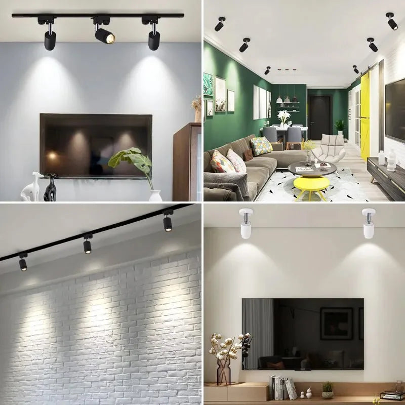 Dimmable Spot light Led Downlights Track Light Surface Mounted5w 7w 9w Background Lamp LED COB Ceiling Indoor Lighting