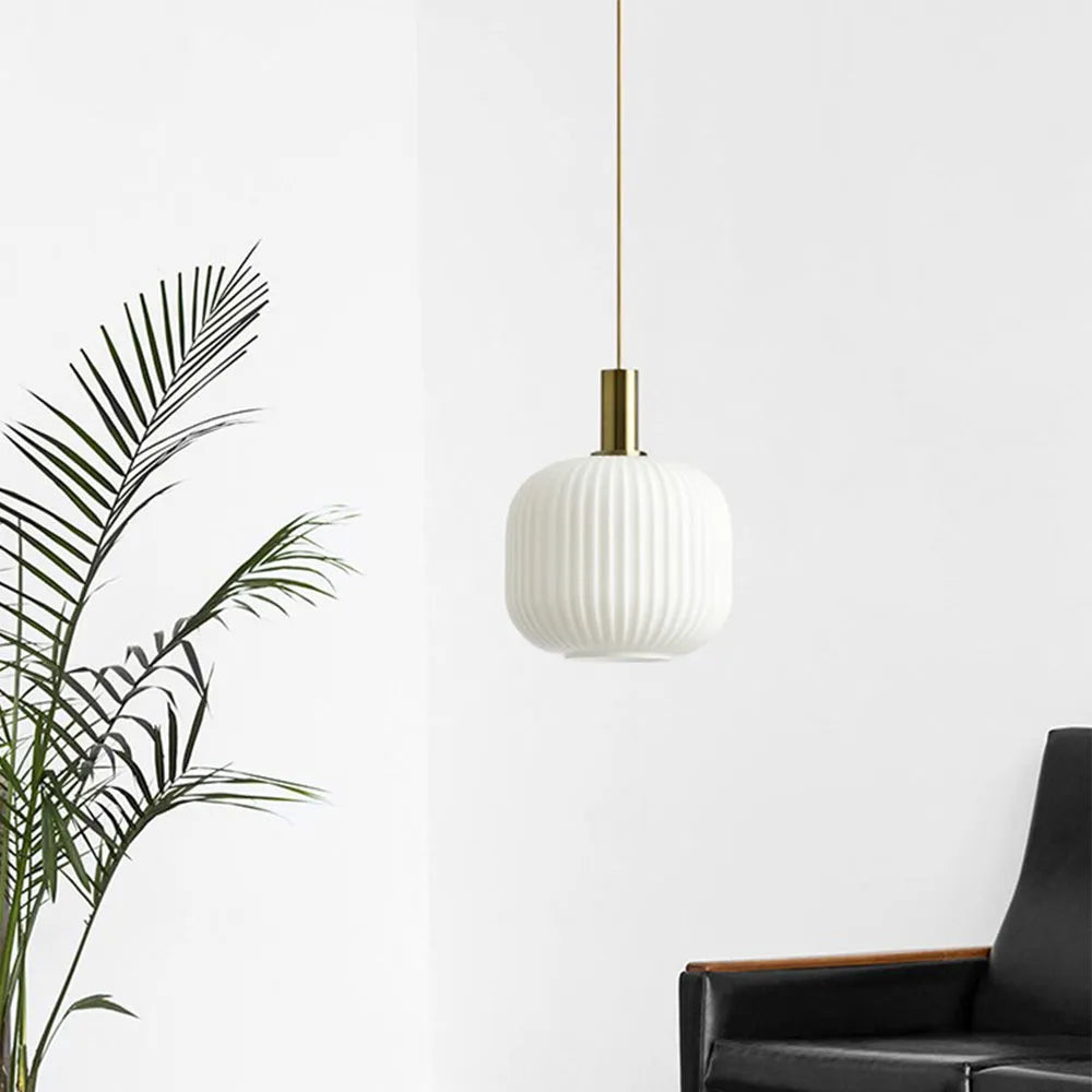 Nordic Retro restaurant colorful Glass pendant lights Creative living room Lamp Simple bedside lamp LED E27 light