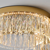 Modern Round Crystal Ceiling Light for Living Room Dining Room Bedroom Study Gold Minimalist LED Indoor Decor Ceiling Lamp
