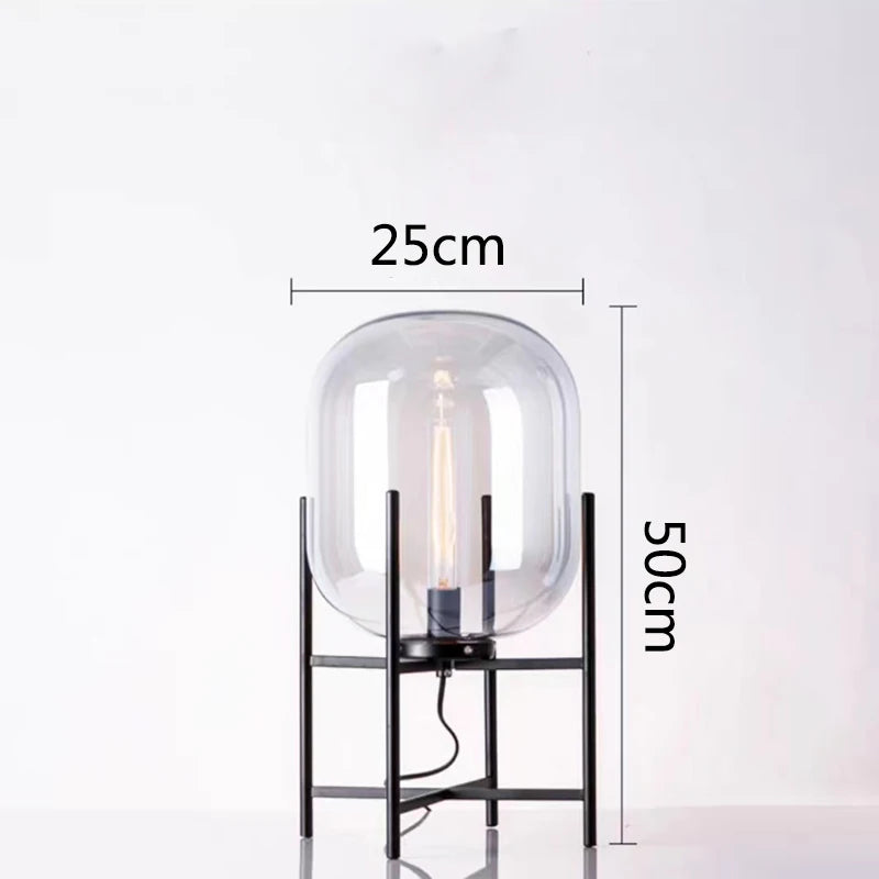 Modern home decors lighting Nordic floor light LED living room standing fixtures study bedroom glass table lamps