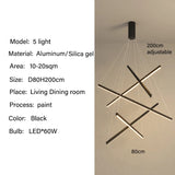 Modern Led Chandeliers Living Dining Room Kitchen Lighting Decor Lustre Pendant Lamp Indoor Duplex Hall Hanging Lights Fixture