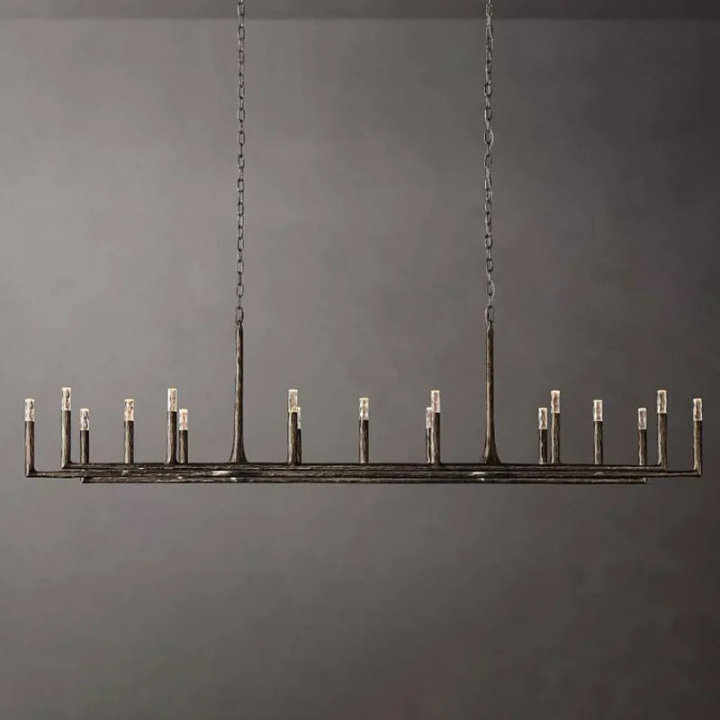 Retro American Old Tree Of 18th Century Copper Crystal LED Chandelier Lustre Suspension Luminaire Lampen For Living Room