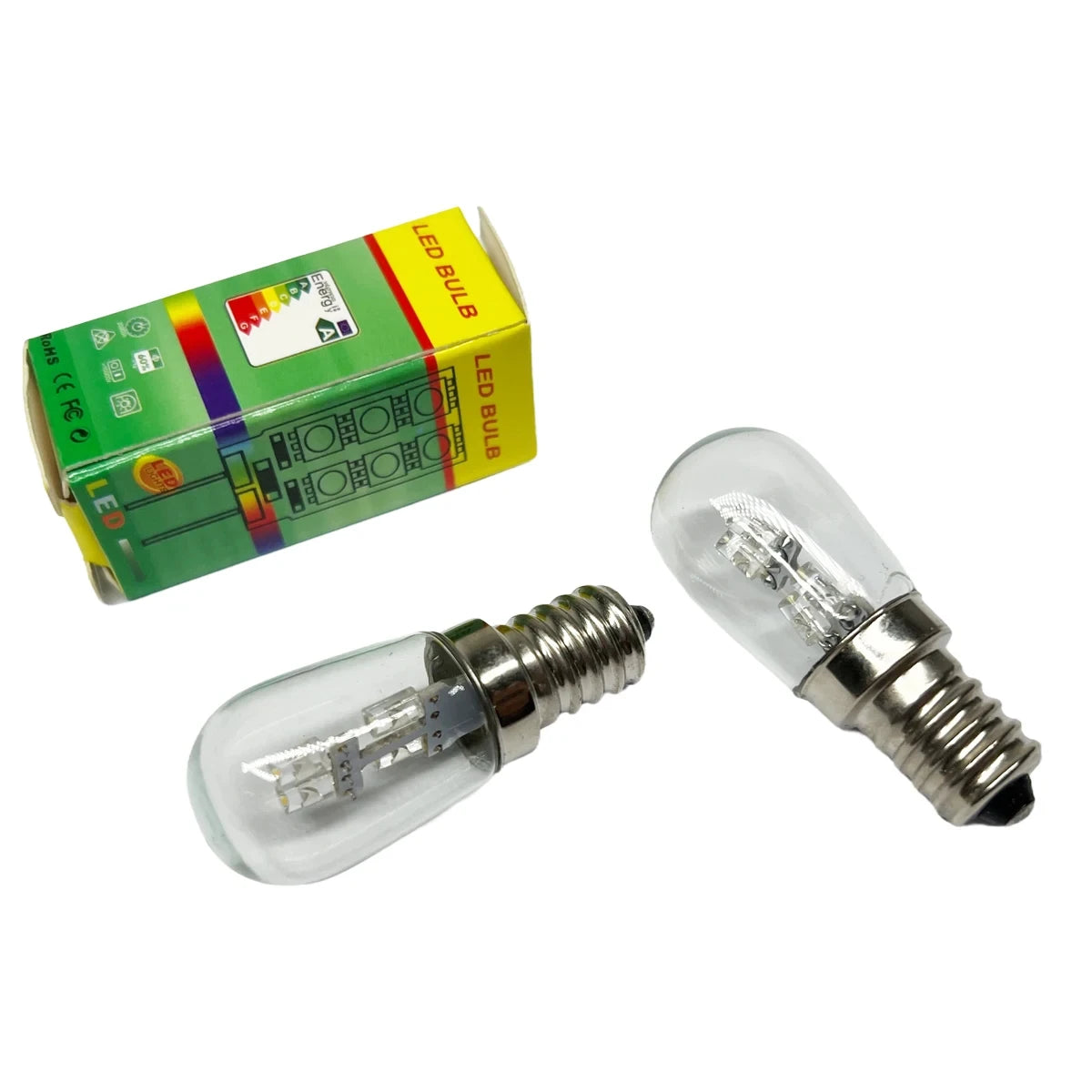 2W E12 LED Corn Light Bulb (110V/220V, 360° Beam) - Warm White 3000K & Cool White Appliance Bulb for Refrigerator & Sewing Machine