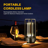 Cordless LED Table Lamp (Rechargeable Battery) - Creative Atmosphere Desk Light for Outdoor Camping, Restaurant, Bar & Bedroom Bedside Decor
