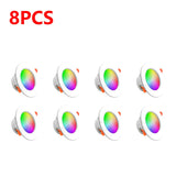 1-10 Pack Smart RGB LED Recessed Downlight (10W Dimmable, Warm to Cool White) - Round Color-Changing Ceiling Spot Light Panel Lamp for Bedroom & Living Room Decor