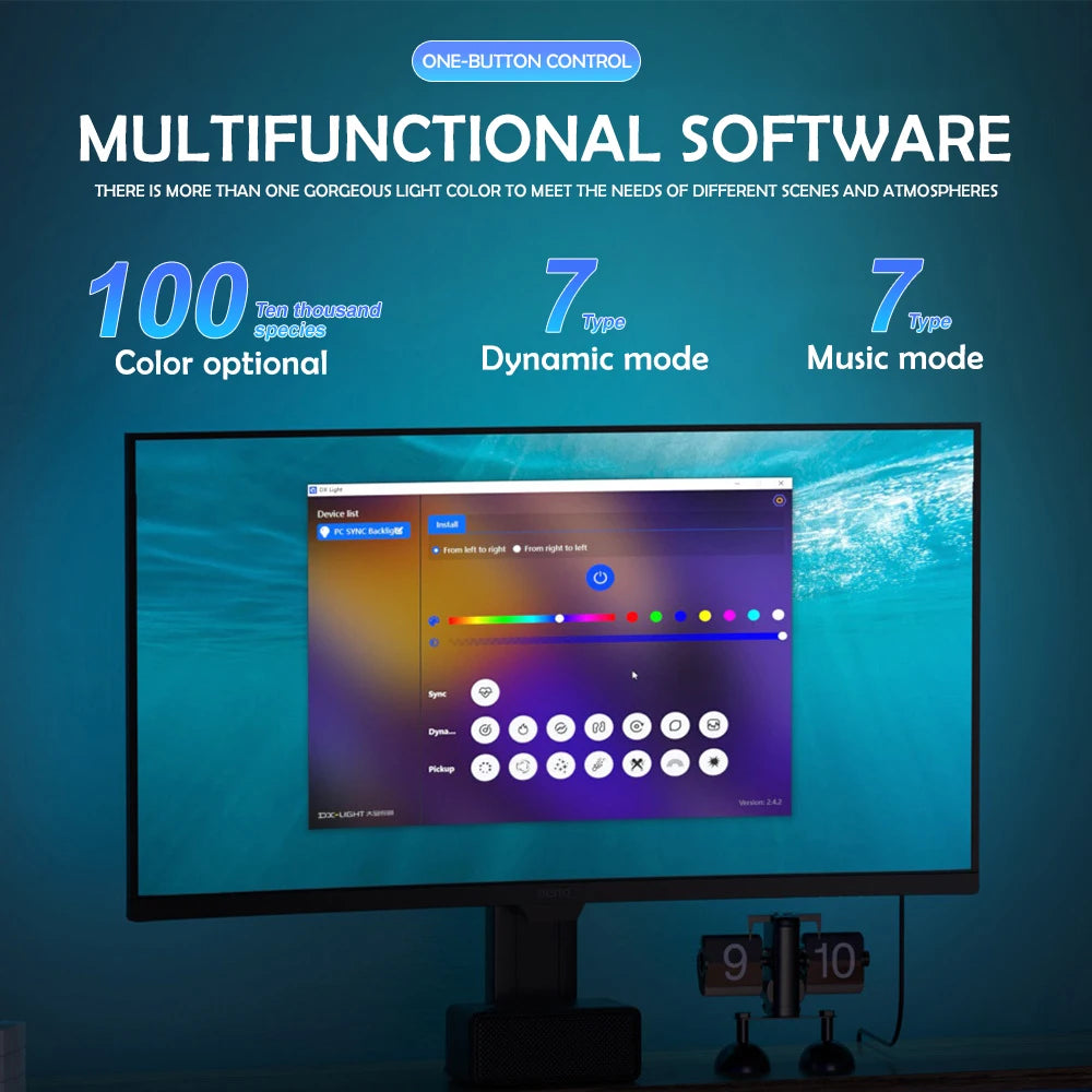 RGB Gaming Lights Strip Monitor Backlight - PC Display Screen Sync Atmosphere Lamp