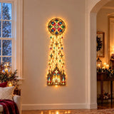 LED Angel Blessing Wall Light Wall Mounted Christmas Wall Decor Starglow Cascading Glowing Star Light Warm White Lights