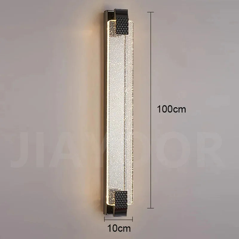 Luxury Modern LED Wall Lamp (Gold/Black) - Decorative TV Background Sconce & Bedside Light Fixture for Living Room & Bedroom