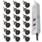 IP65 Mini LED Spotlight 1W 15mm - 12V Recessed Downlight with Transformer
