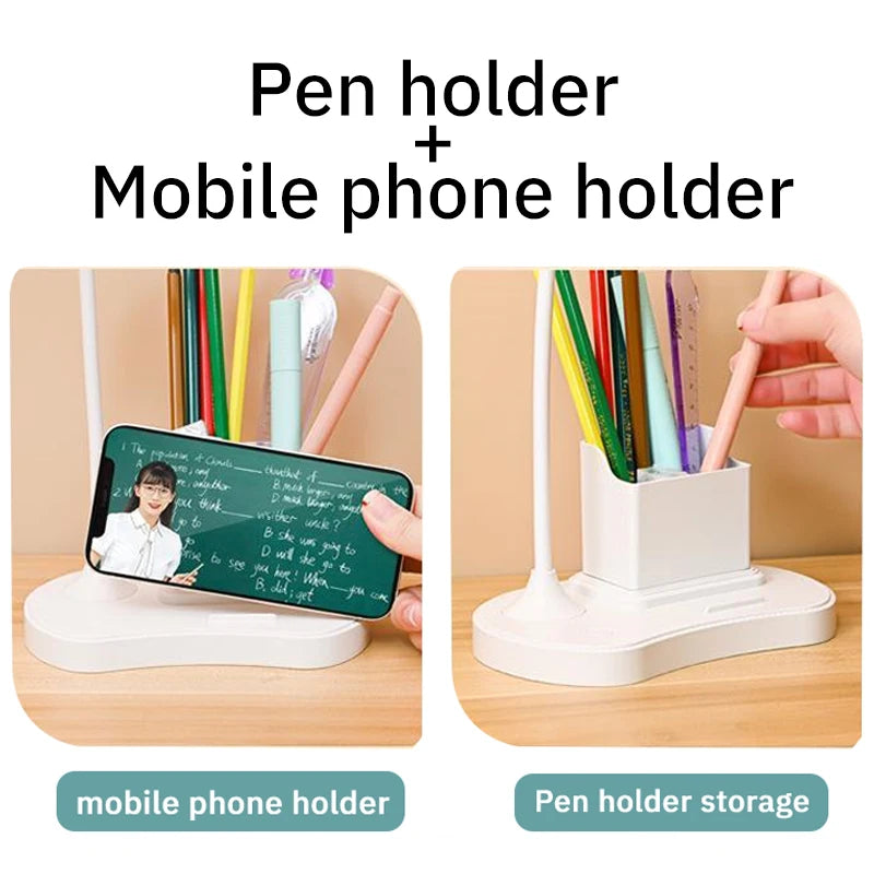 Touch Dimming Lamp Foldable LED eye protection lamp Pen Holder Reading lamp