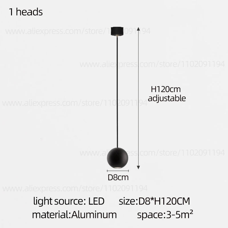 Orb Chandelier Interior Lighting Decorative Lamps Black Circular Penthouse Designer Living Room Pendant Stairwell Chandelier