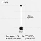 Orb Chandelier Interior Lighting Decorative Lamps Black Circular Penthouse Designer Living Room Pendant Stairwell Chandelier