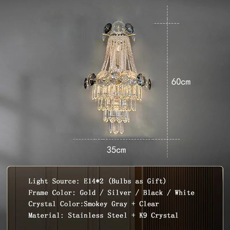 2025 Modern Large Luxury Living Room Chandeliers for Staircase Designer Crystal Pendant Lamps Home Decor Lighting Lustre Fixture