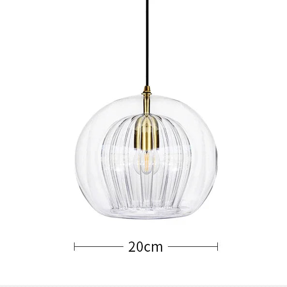 Nordic Modern Glass Pendant Lamp - Minimalist Kitchen Island Hanging Light