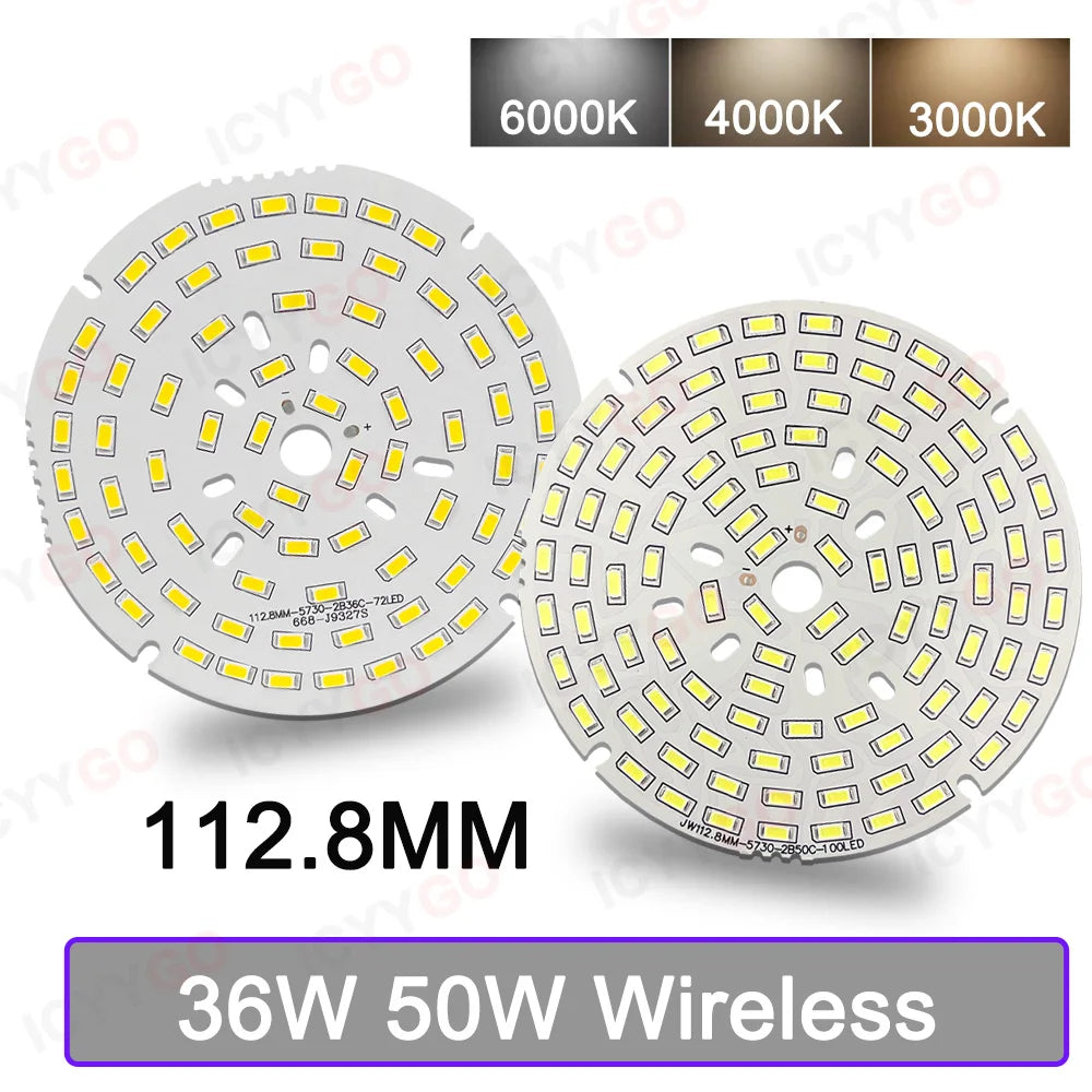36W 50W High Power LED Bulb Light Source Board 5730 Patch 3000K 4000K 6000K Light Board DIY Semi-Finished Modified Light Board