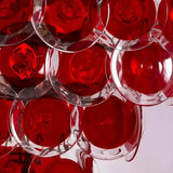 2026 New Model Italian Murano Red Glass Disc Chandelier Modern Luxury Pendant Light for Living Room Dining Room Foyer