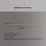 Nordic Walnut Solid Wood Pendant Light LED for Dining Tables, Study Rooms, Bar Counters, Office Desks, Indoor Home Lighting