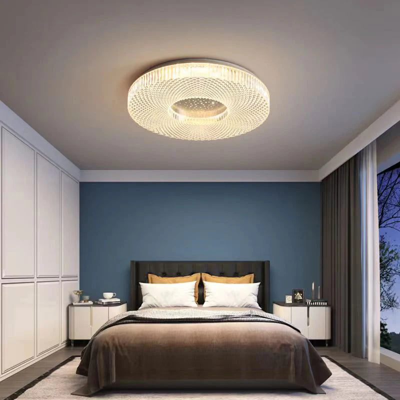 Remote Control LED Ceiling Lamp - Dimmable Nordic Chandelier for Living Room
