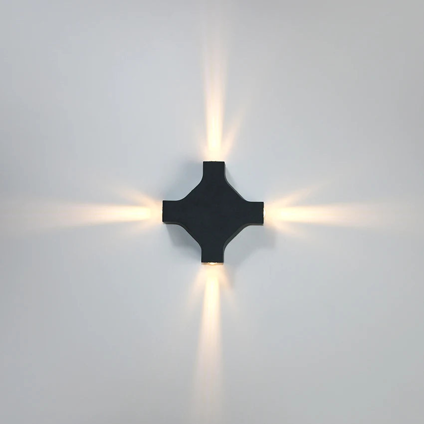 12w Cross Star Light Outdoor Waterproof Wall Lamps LED Front Door Wall Lights Garden Porch Wall Sconce AU68