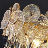 2025 Modern Light Luxury Led Lotus Flower Crystal Ceiling Chandelier For Living Room Bedroom Restaurant Hall Pendant Lamp Lustre