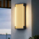 Solar Wall Light (Stainless Steel, Waterproof) - Black Outdoor Auto On/Off LED Sconce Lighting Fixture for Balcony, Patio, Garden & Villa Gate Decor