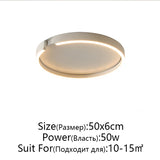 Rose Gold LED Ceiling Light - Modern Circular Dimmable Flush Mount Lamp