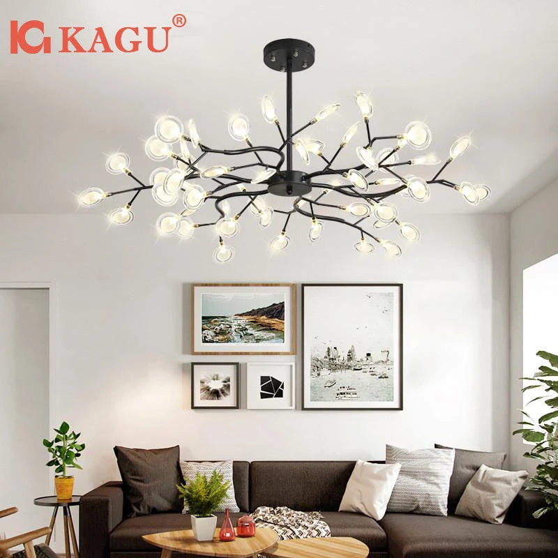 Modern LED Chandelier Living Room Bedroom Kitchen Nordic Gorgeous Firefly Lamp Home Indoor Lighting luxurious Decor Hanging Lamp