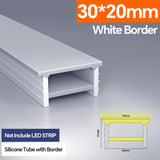 Light Strip Silicone Tube LED Diffuser Flexible Black and White Lampshade with Edge Contour Light Mask Plate Cover