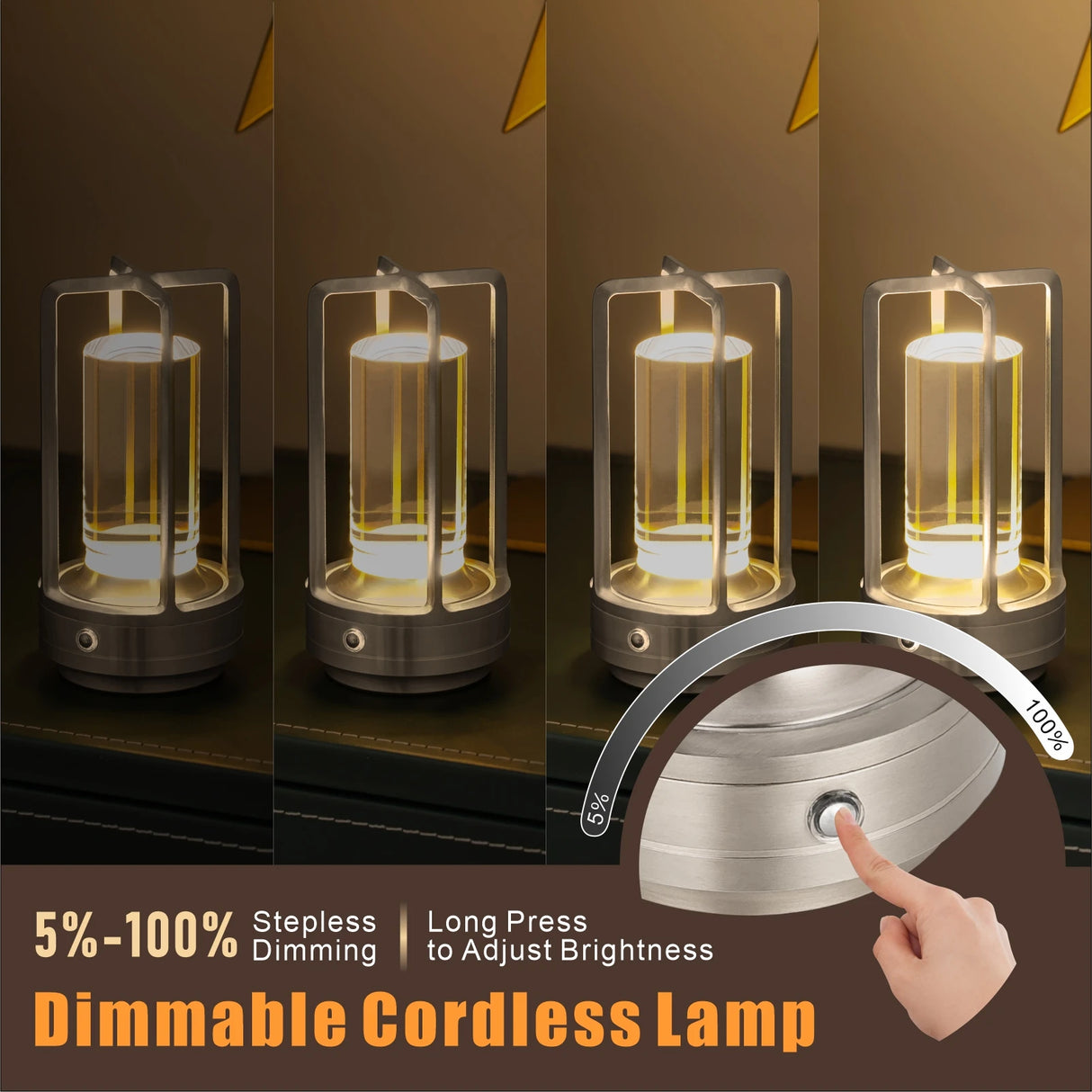 GGbingo Cordless LED Table Lamp - Rechargeable Creative Atmosphere Desk Light